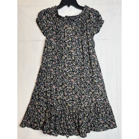 Anthropologie Floral‎ Off-The-Shoulder Mini Dress Buttondown Smocked Printed XS - Picture 10 of 10